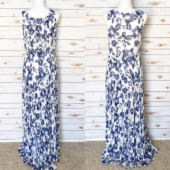 eliza j pleated maxi dress